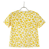 ディオール レオパード 半袖Tシャツ サイズ:12 イエロー ベージュ コットン レディース Dior 【中古】
